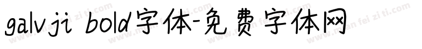 galvji bold字体字体转换